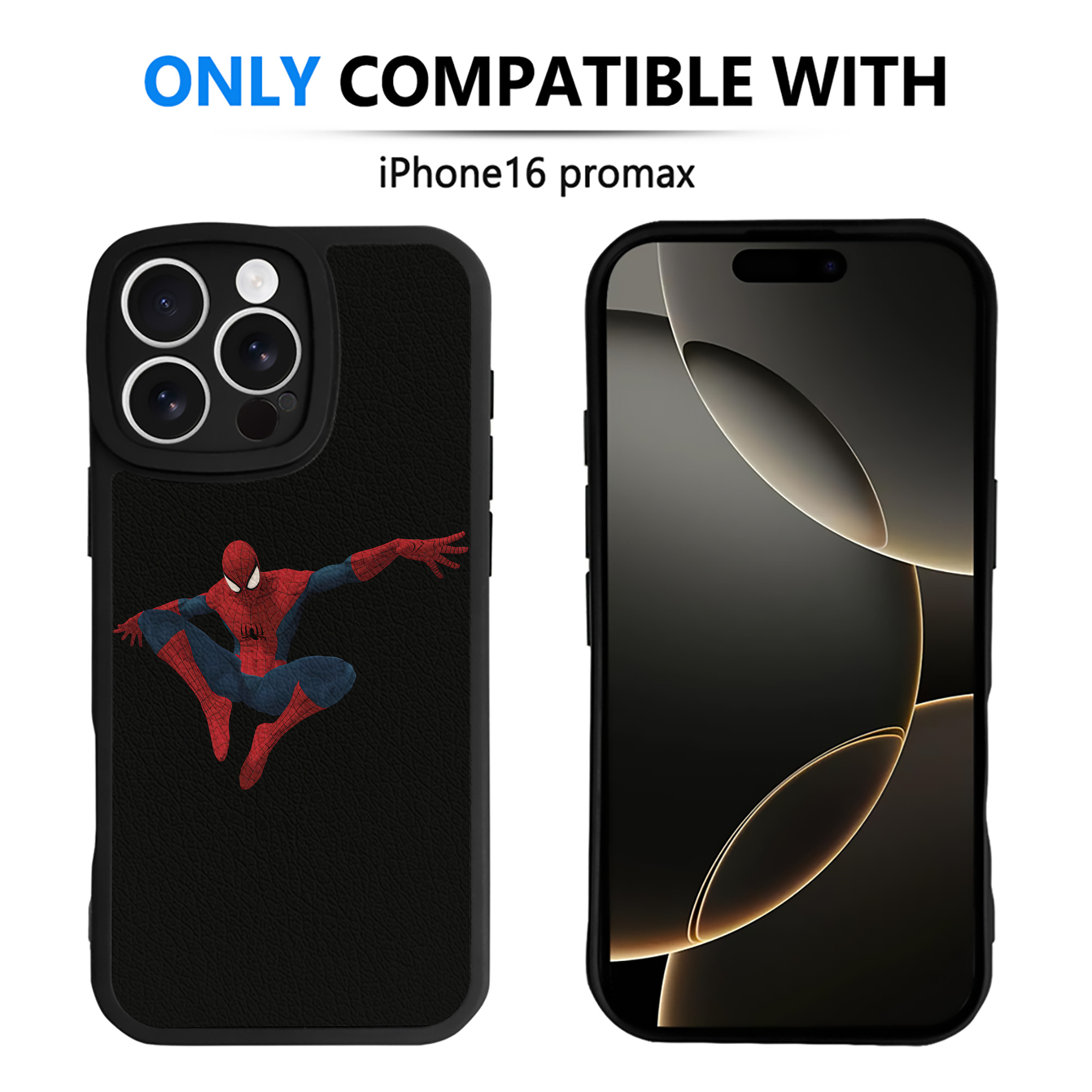 （画像用） Spider Man スパイダーマン 【iPhone 16シリーズ対応】シリコンスマホケース（レザー調） 材質：シリコン